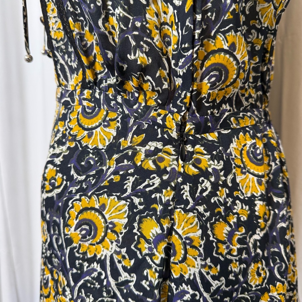 Veronica Beard Ida Silk Floral Mini Dress Ruffle Boho Womens 8 - Picture 13 of 15